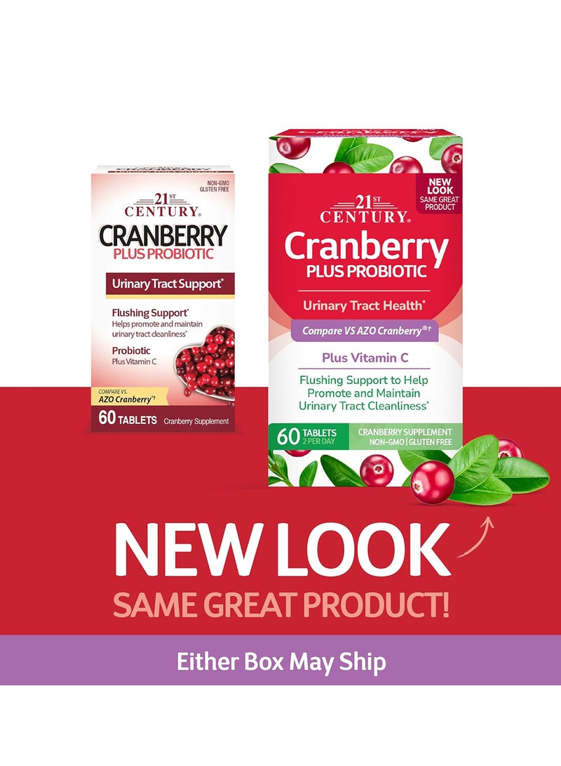 21st Century Cranberry Plus Probiotic, 60 Tablets, Packaging May Vary - Image 2